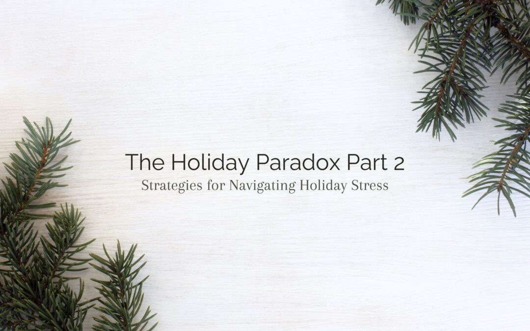 The Holiday Paradox Part 2: Strategies for Navigating Holiday Stress