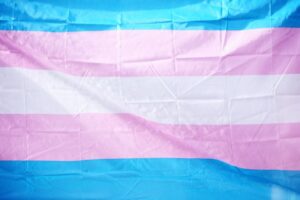 Transgender flag symbolizing pride, equality, and support for the transgender community