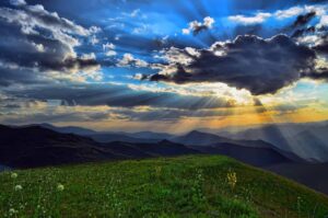 sun through clouds symbolizing treatments for depression, including KAP