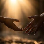 Reaching Hands Emotional Connection EFT | Catalyst Center Close-up of two people reaching toward each other, gently touching hands in a soft-focus, emotional moment without showing faces.