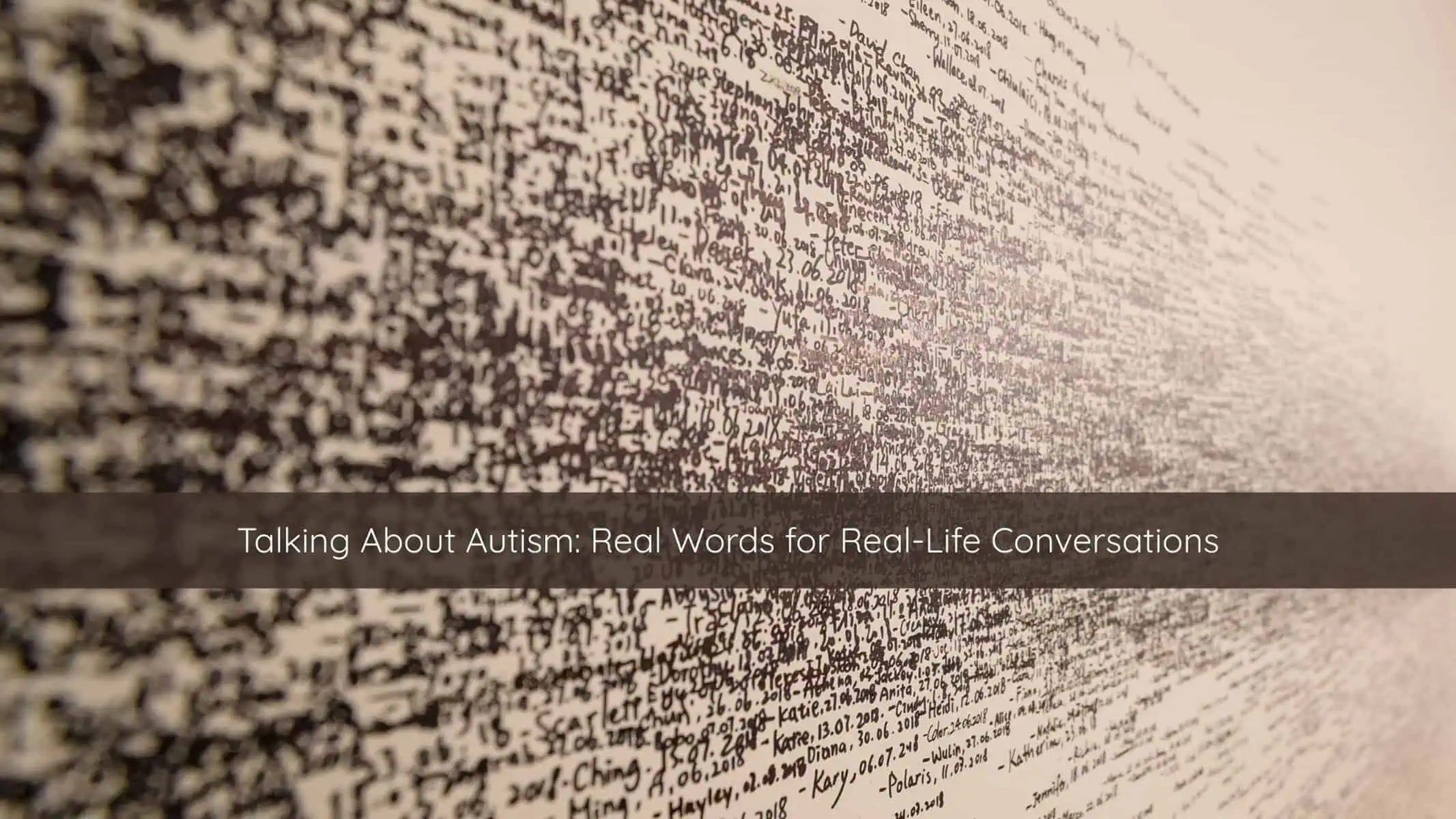 Photo of words on paper, symbolizing how using real words can help guide better conversations.