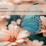 Image of a butterfly on a flower, symbolizing learning how to navigate relationships in therapy