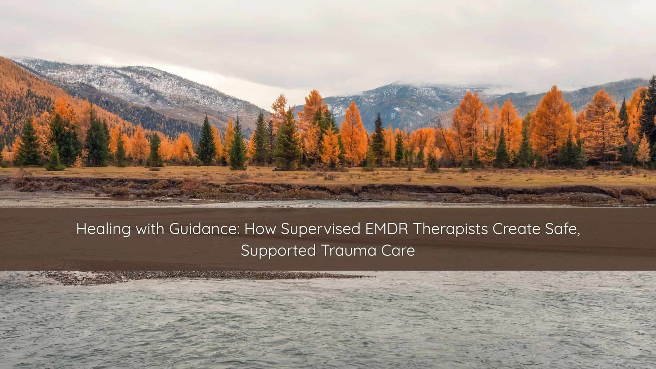 Healing with Guidance How Supervised EMDR Therapists Create Safe Supported Trauma Care | Catalyst Center Gentle flowing river through forest, symbolizing healing and emotional release