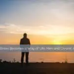 Man practicing mindfulness in nature, representing calm and relief from chronic stress.