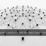 Abstract illustration symbolizing understanding and connection, used in a blog about explaining autism to a child with higher support needs.