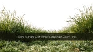 Soft green grass moving gently in the wind, symbolizing grounding, nervous system regulation, and calm during times of fear and grief.