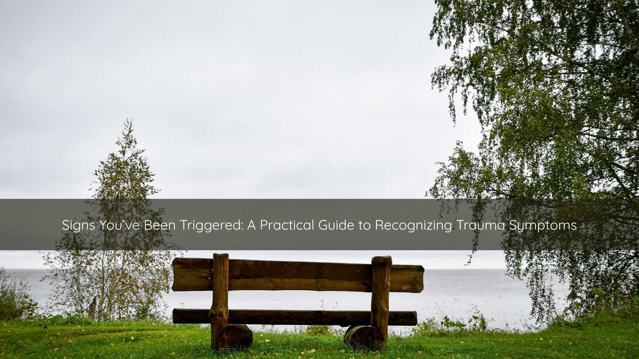 Empty wooden bench in a quiet park setting representing emotional withdrawal as a trauma response