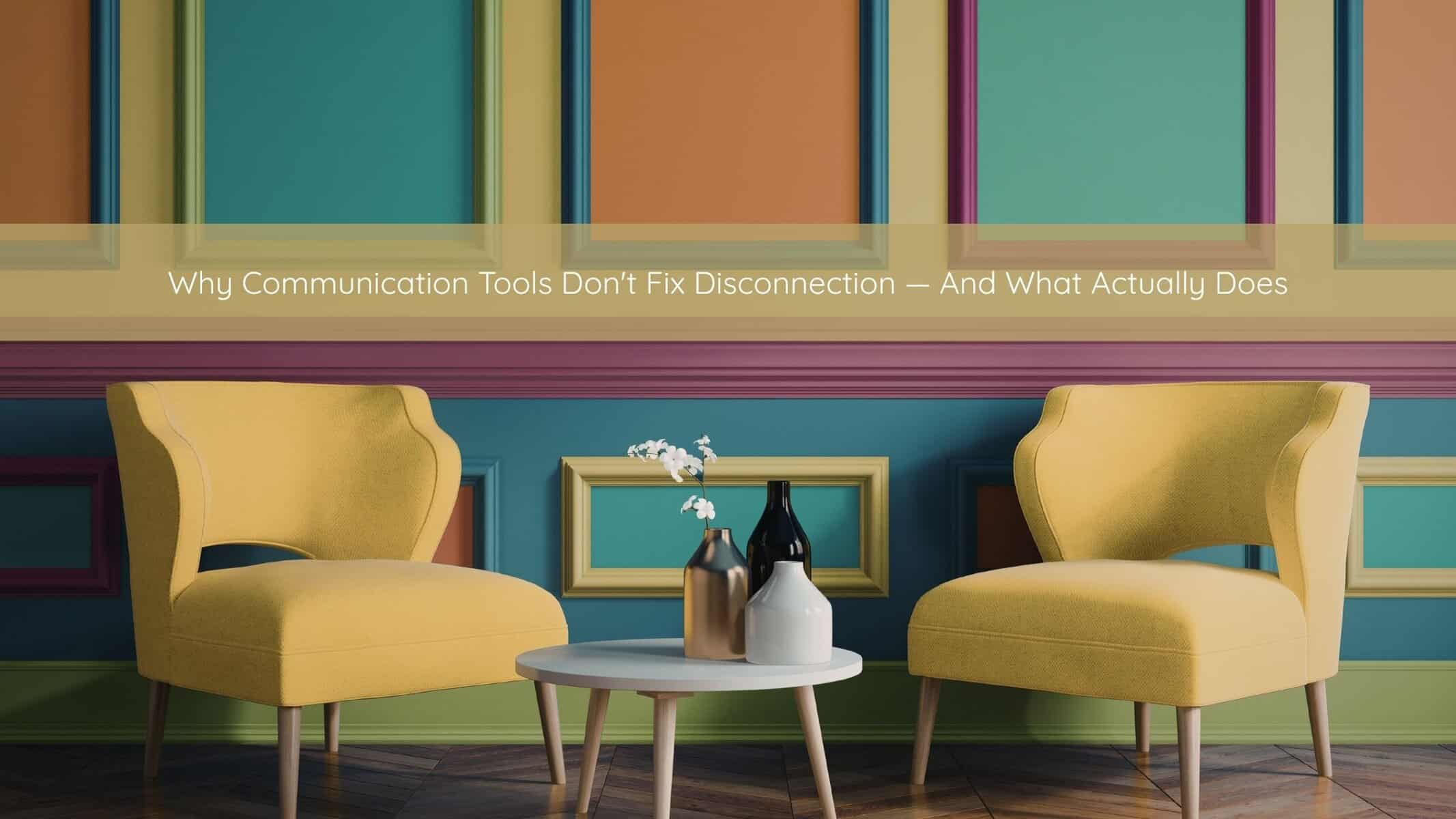 Two empty chairs facing each other in a warm, softly lit room, representing couples therapy in Denver