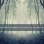A misty forest path bathed in soft morning light, evoking openness and spiritual exploration