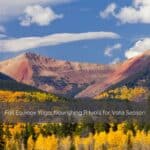 Fall colors in the mountains representing the vata season.